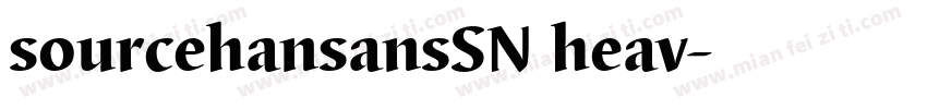 sourcehansansSN heav字体转换